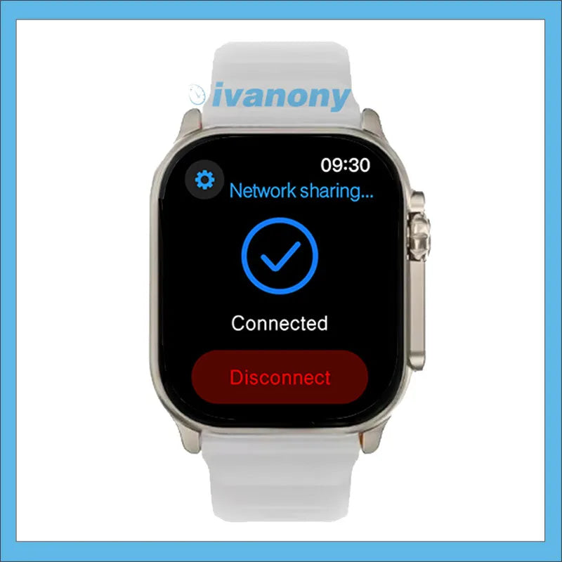 Ivanony Smart Watch HK11 ULTRA 3 2.02inch Amoled Screen Bluetooth Network Sharing AI Robot Offline Voice Wake Up Smartwatch 2025