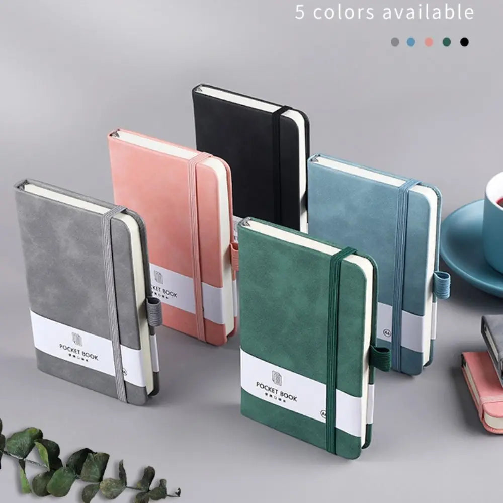 A6/A7 A6/A7 Pocket Notepad with Elastic Band Portable Portable Mini Notebook 100 Sheets Simple Style Agenda Organizer