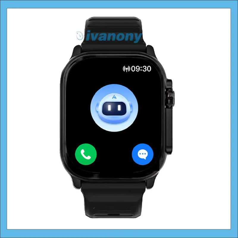 Ivanony Smart Watch HK11 ULTRA 3 2.02inch Amoled Screen Bluetooth Network Sharing AI Robot Offline Voice Wake Up Smartwatch 2025